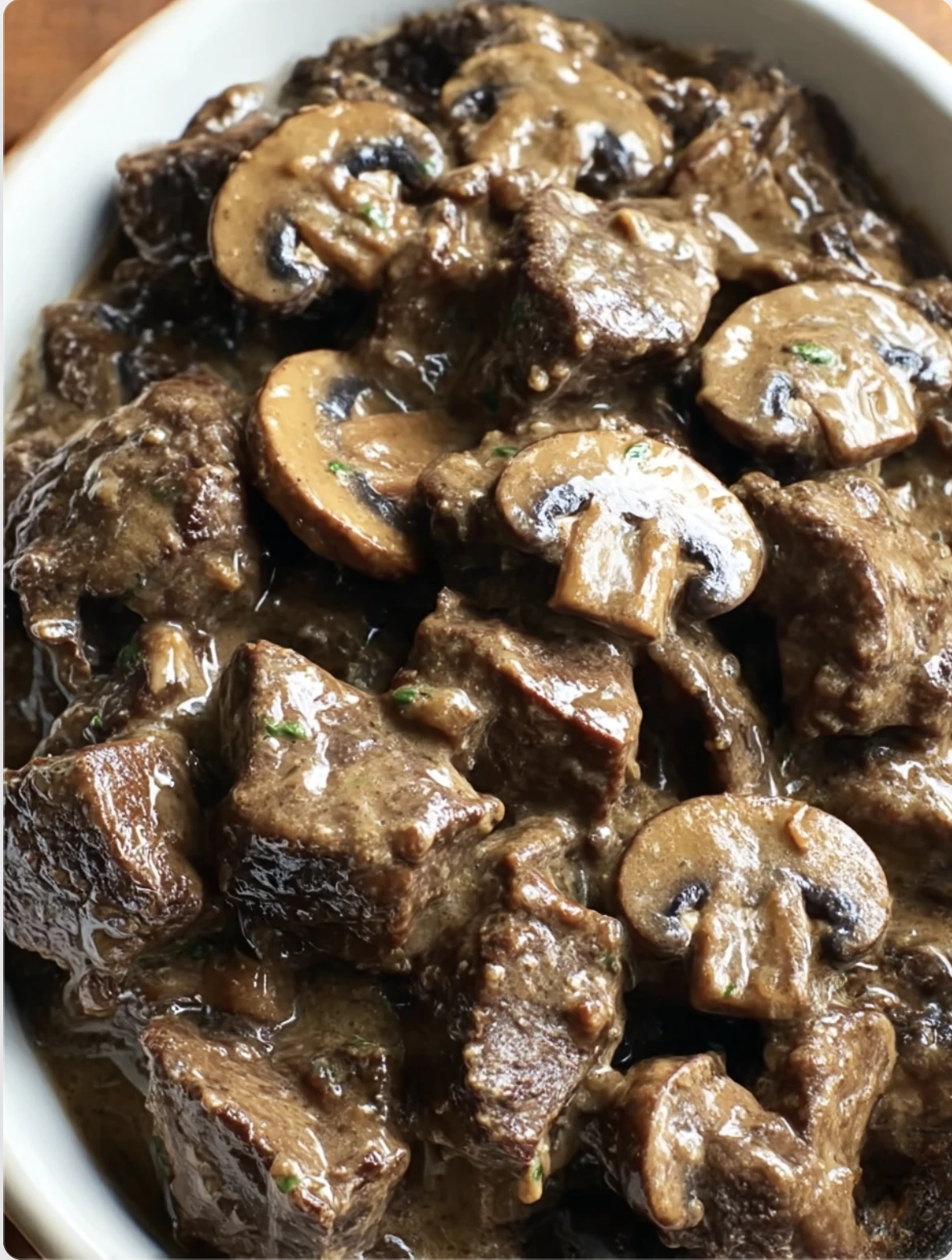 Creamy Crockpot Beef Tips Mushrooms Homemade
