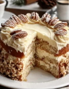 ❄️🎂 Creamy & Dreamy Snowy Bavarian Bliss Cake
