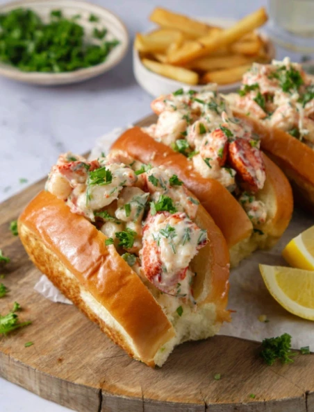 Creamy Garlic Butter Lobster Rolls