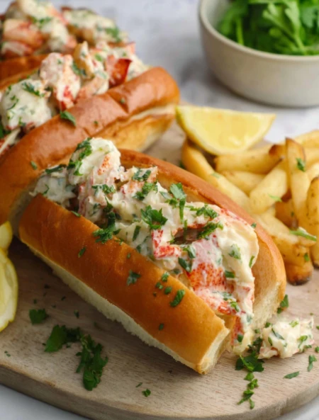Creamy Garlic Butter Lobster Rolls