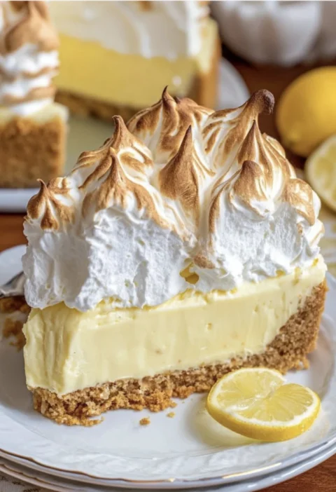 Creamy Lemon Meringue Cheesecake