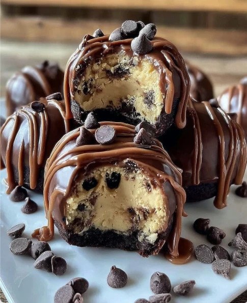 Decadent Gooey Chocolate Chip Cookie Dough Brownie Bombs