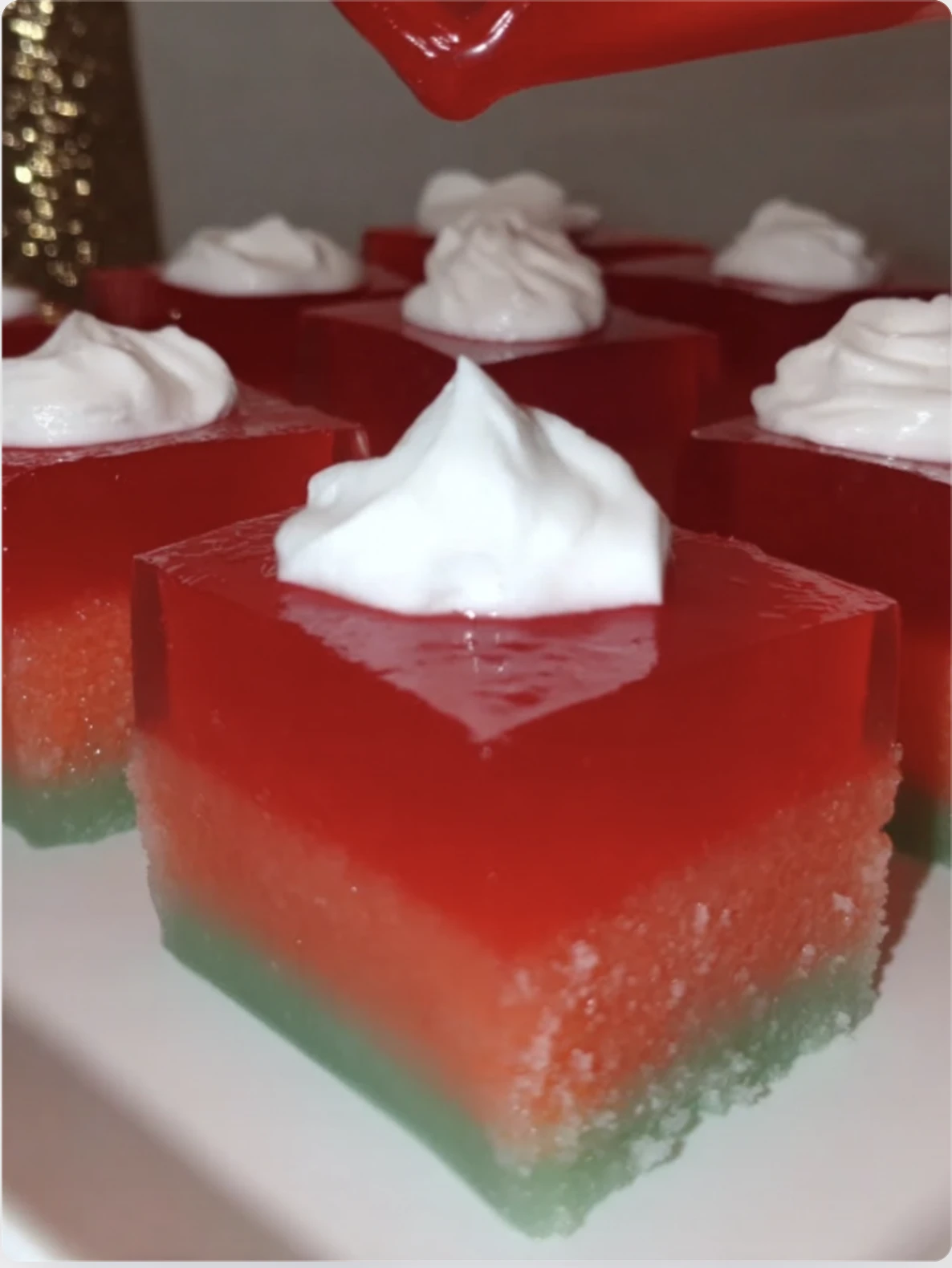 Green & Red Christmas Jelly Slice