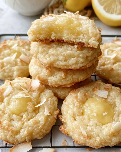 Heavenly Coconut Lemon Curd Cookies
