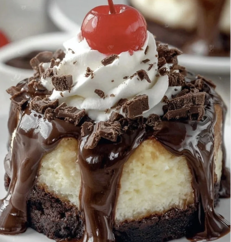 Hot Fudge Sundae Brownie Cheesecake