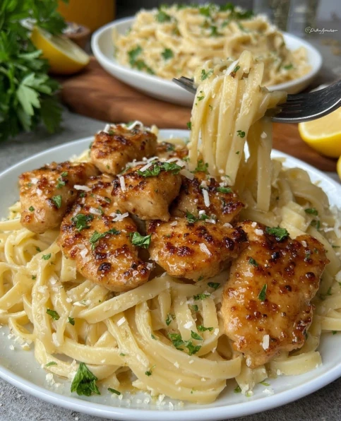 Lemon Garlic Butter Chicken Creamy Parmesan Pasta