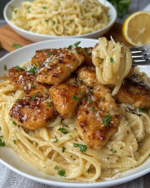 Lemon Garlic Butter Chicken Creamy Parmesan Pasta