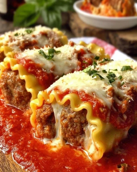 Meatball Lasagna Rollups