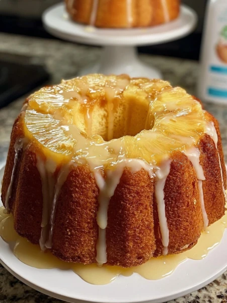 Moist Sweet Pineapple Sour Cream Pound Cake