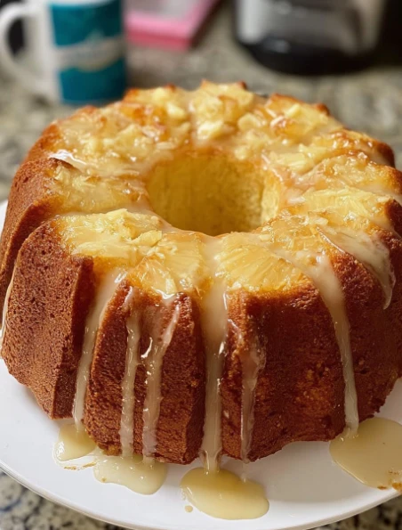 Moist Sweet Pineapple Sour Cream Pound Cake