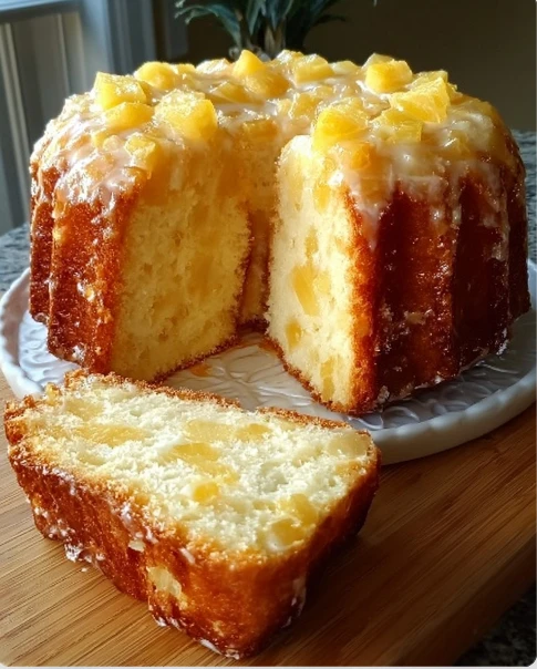 Pineapple Cream Cheese Pound Cake