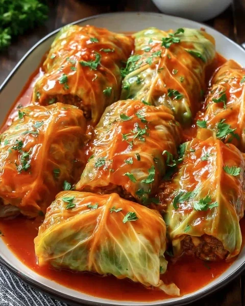 Polish Stuffed Cabbage Rolls Golabki