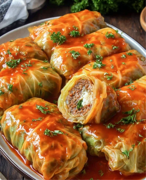 Polish Stuffed Cabbage Rolls Golabki