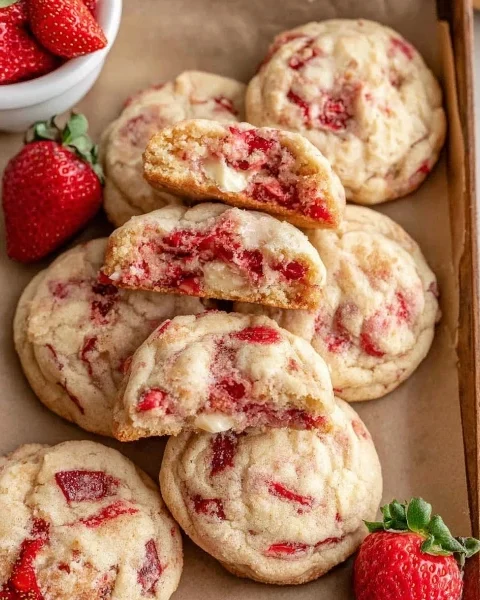Strawberry Cheesecake Cookies