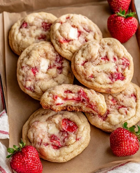 Strawberry Cheesecake Cookies