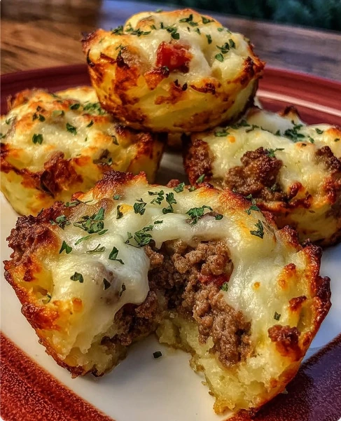 Stuffed Mashed Potato Nests