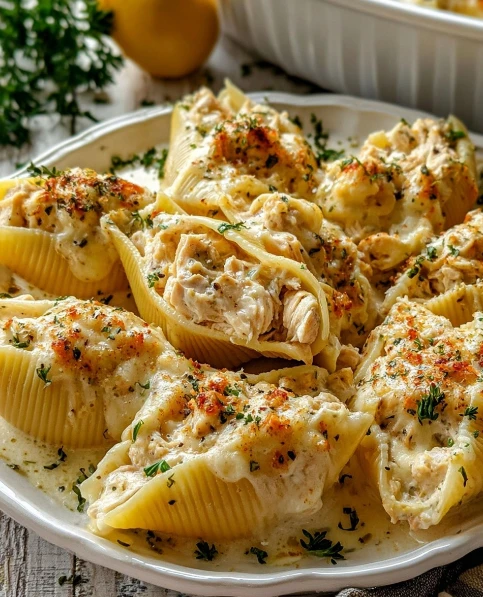 Stuffed Shells Chicken Garlic Butter
