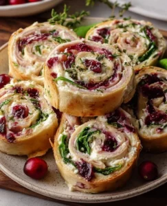 🦃🍒 Turkey Cranberry Pinwheel