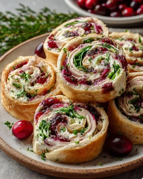 Turkey Cranberry Pinwheel