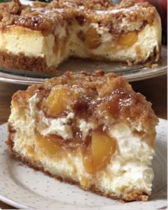 🎄🔥 Viral Christmas Peach Cobbler Cheesecake
