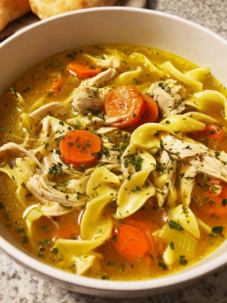 Warm Comforting Slow Cooker Turkey Noodle Soup