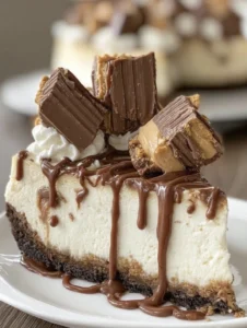 White Chocolate Reese’s Dream Cheesecake