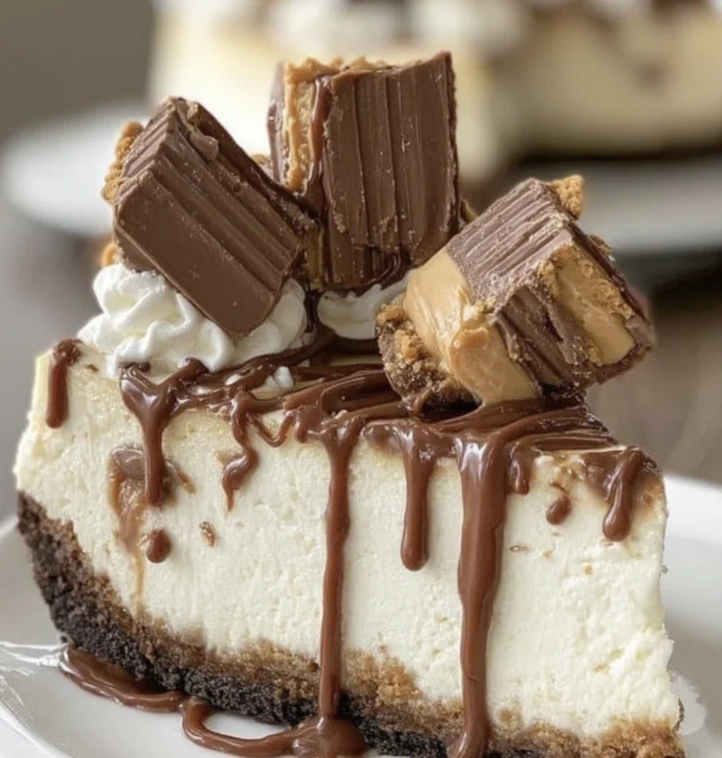 White Chocolate Reeses Dream Cheesecake