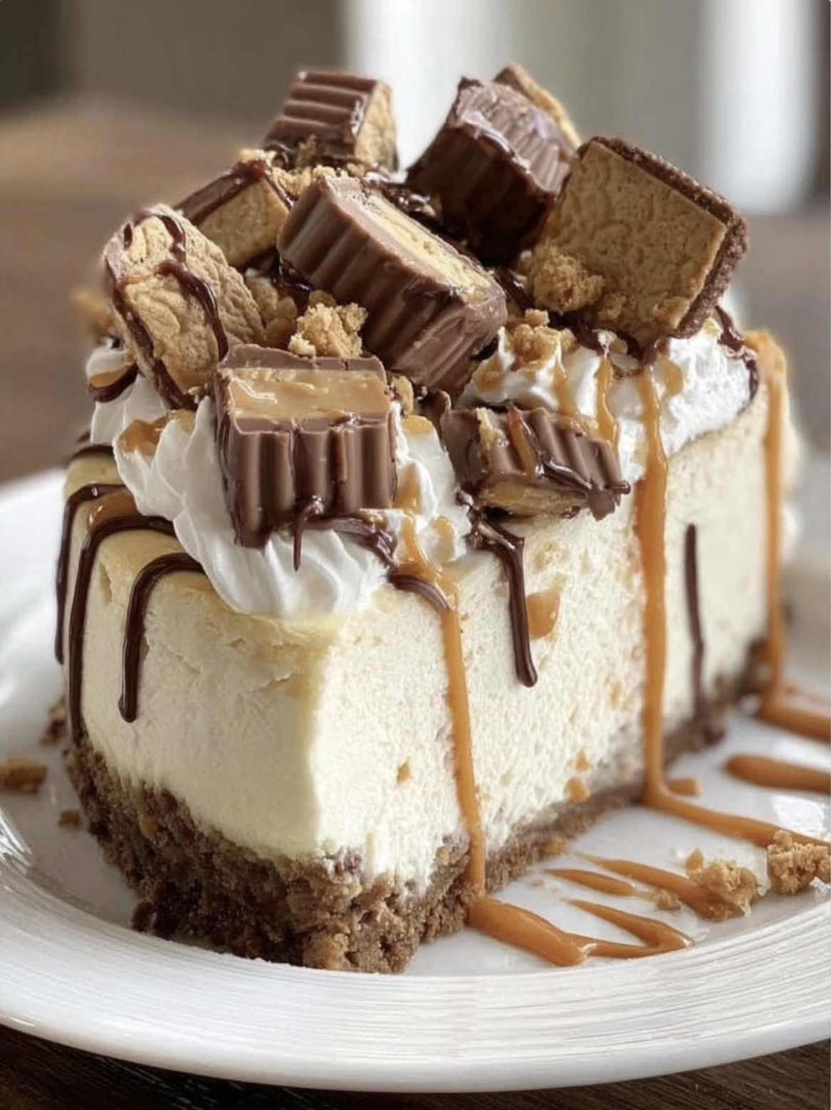 White Chocolate Reeses Dream Cheesecake