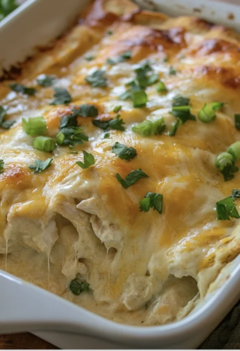 Cheesy Chicken Cream Enchiladas