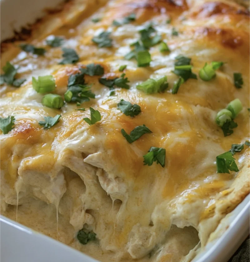 Cheesy Chicken Cream Enchiladas