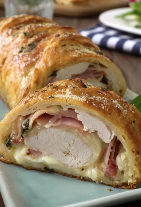 Chicken Cordon Bleu Stromboli