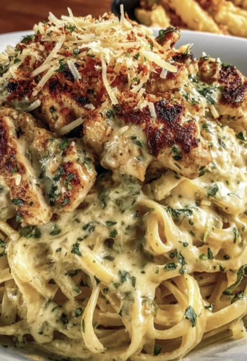 Creamy Cajun Chicken Linguine Garlic Mozzarella Sauce