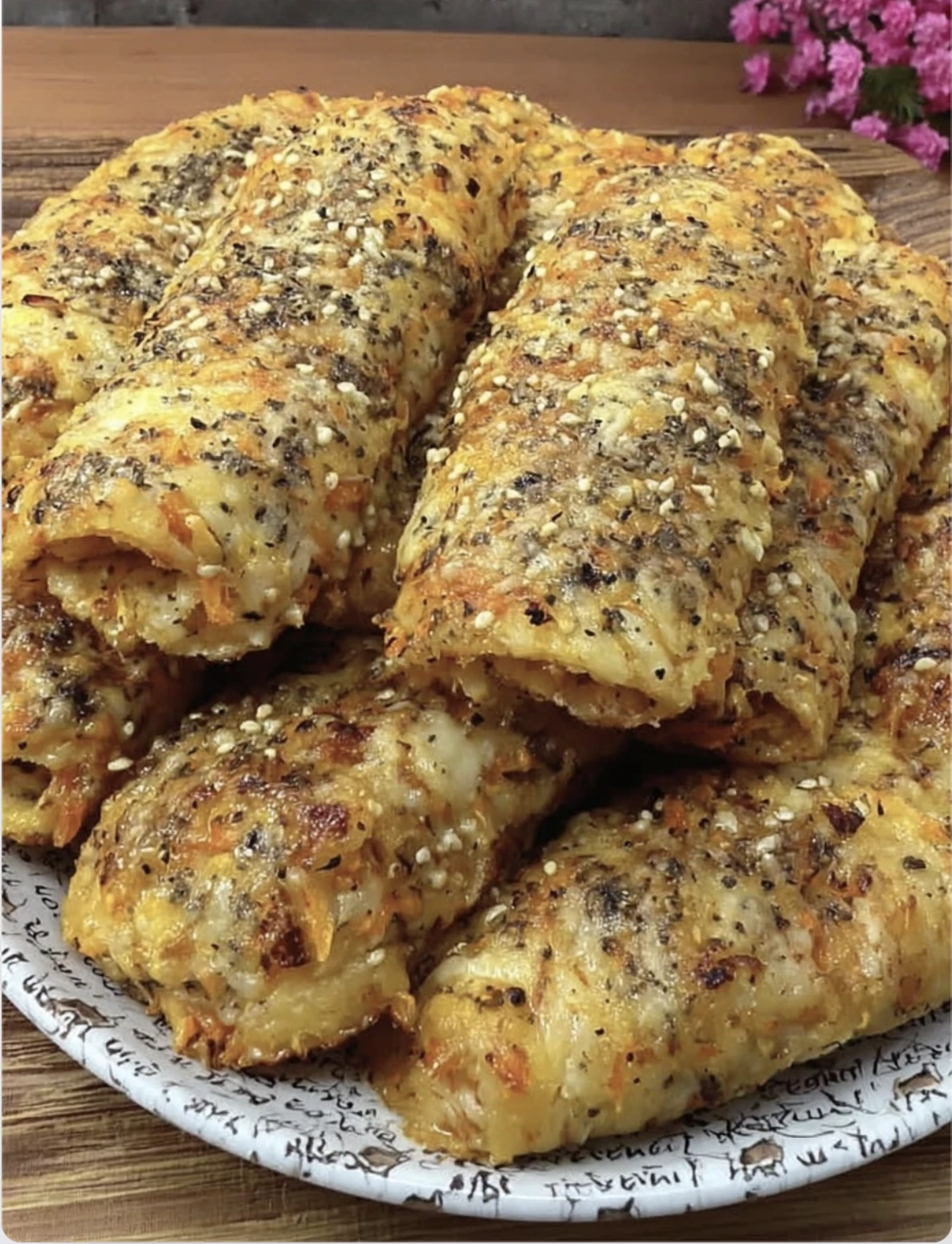Easy Cheesy Carrot Flatbreads recipe