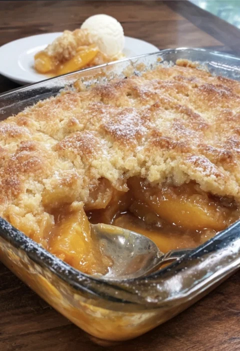 Old Time Oven Peach Cobbler