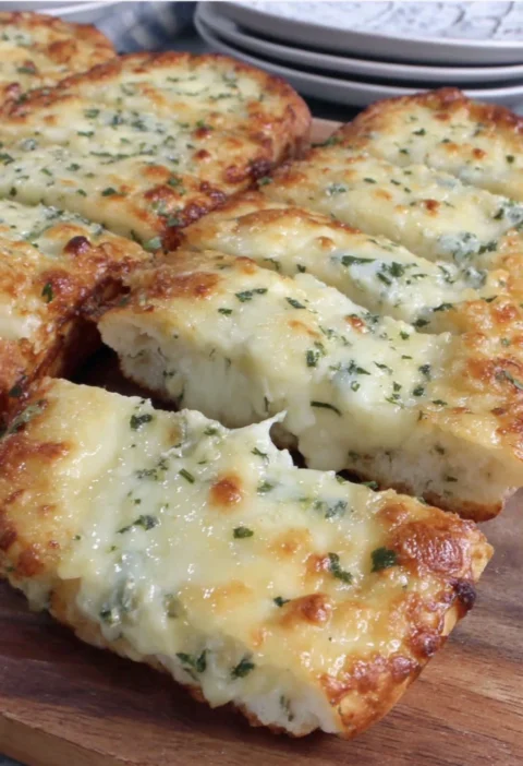 Homemade Cheesy Garlic Breadsticks