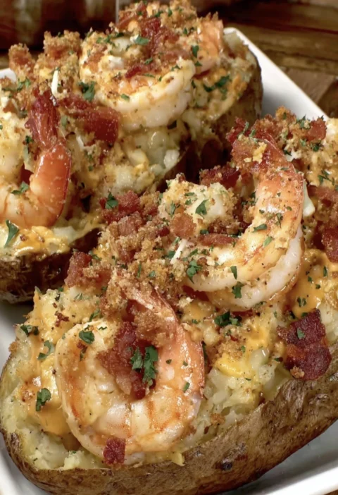 Loaded Shrimp Baked Potatoes