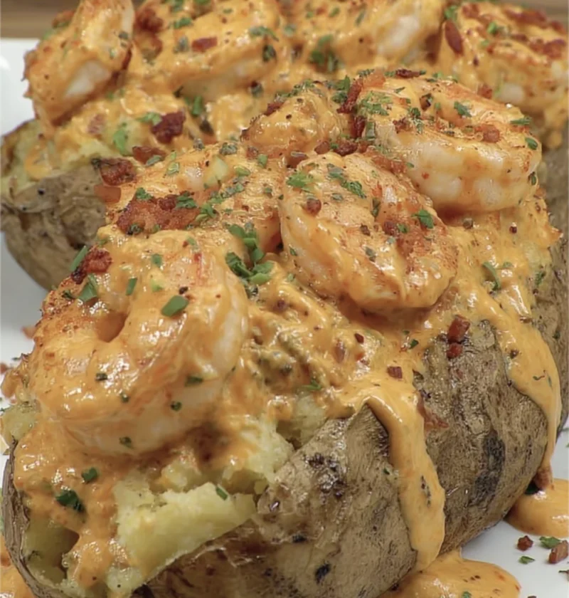 Loaded Shrimp Baked Potatoes