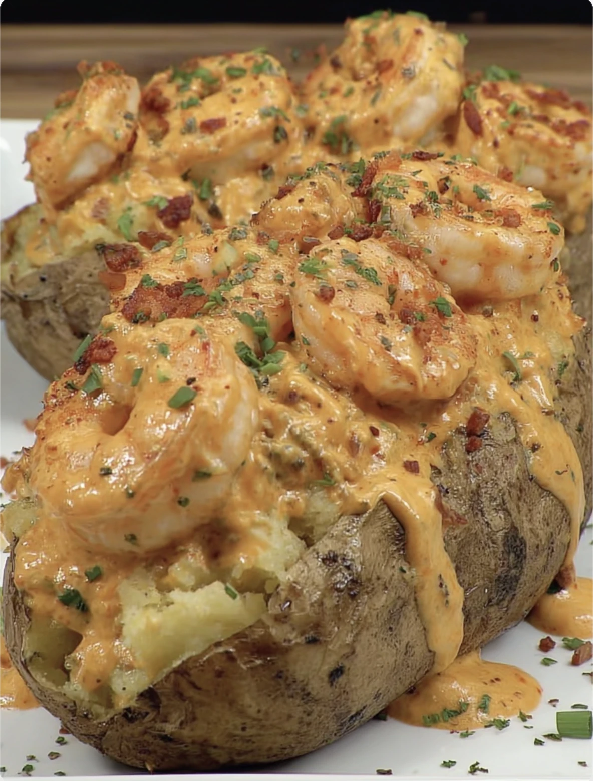 Loaded Shrimp Baked Potatoes