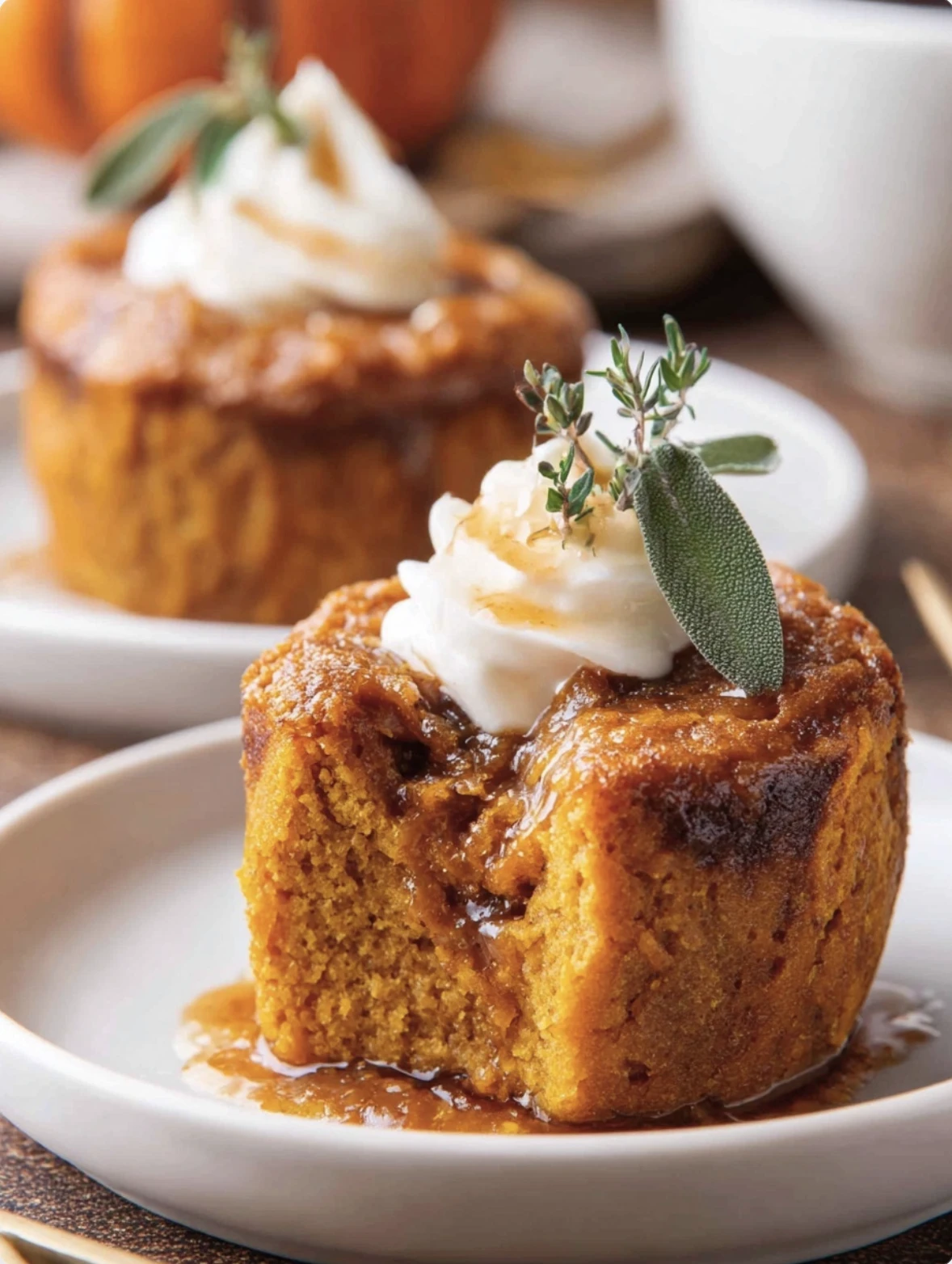 Mini Pumpkin Bread with Cinnamon Swirl
