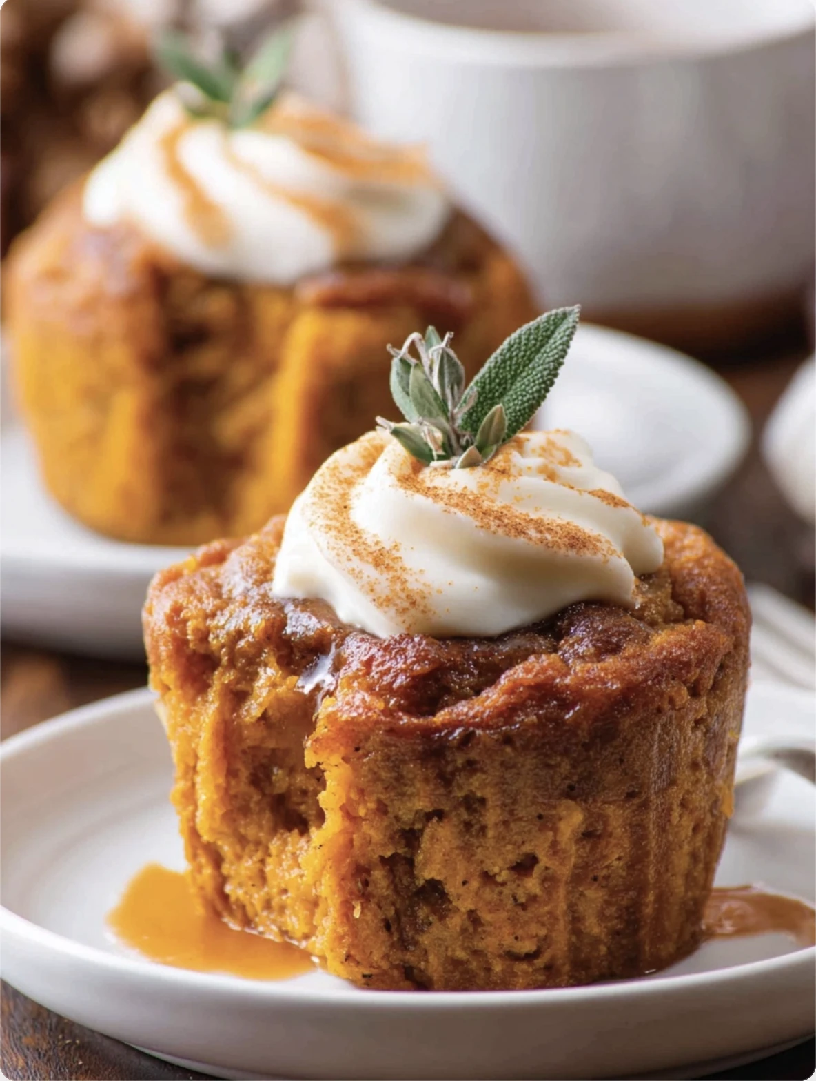 Mini Pumpkin Bread Cinnamon Swirl