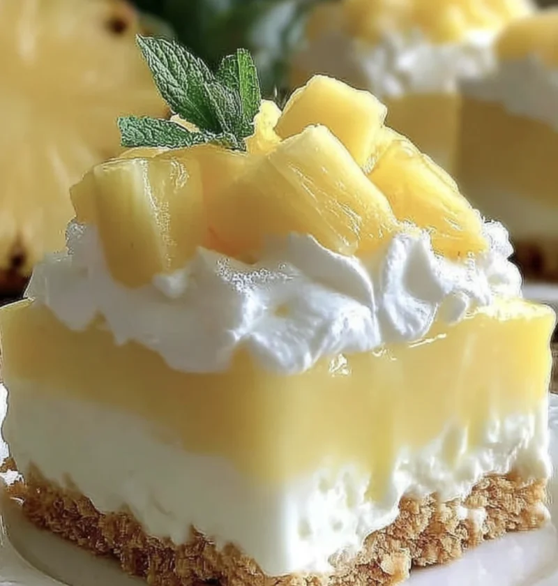 Nobake Pineapple Cream Dessert
