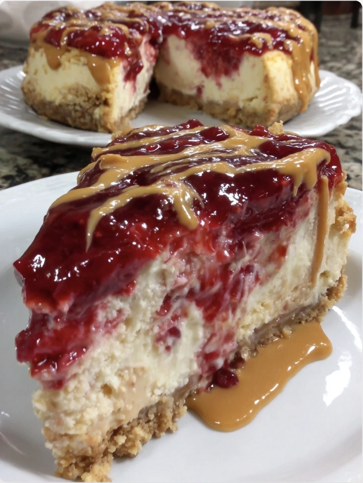 Peanut Butter and Jelly Cheesecake