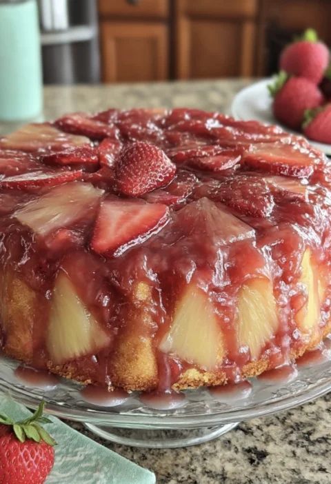 Strawberry Pineapple Pound Cake Moist Fruity Dessert