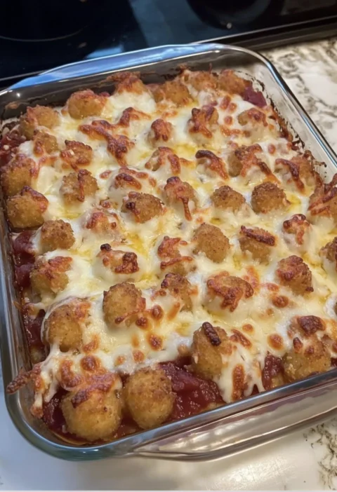 Tater Tot Pizza Casserole