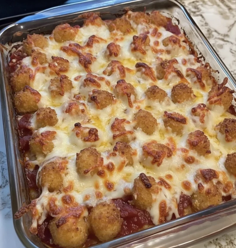 Tater Tot Pizza Casserole