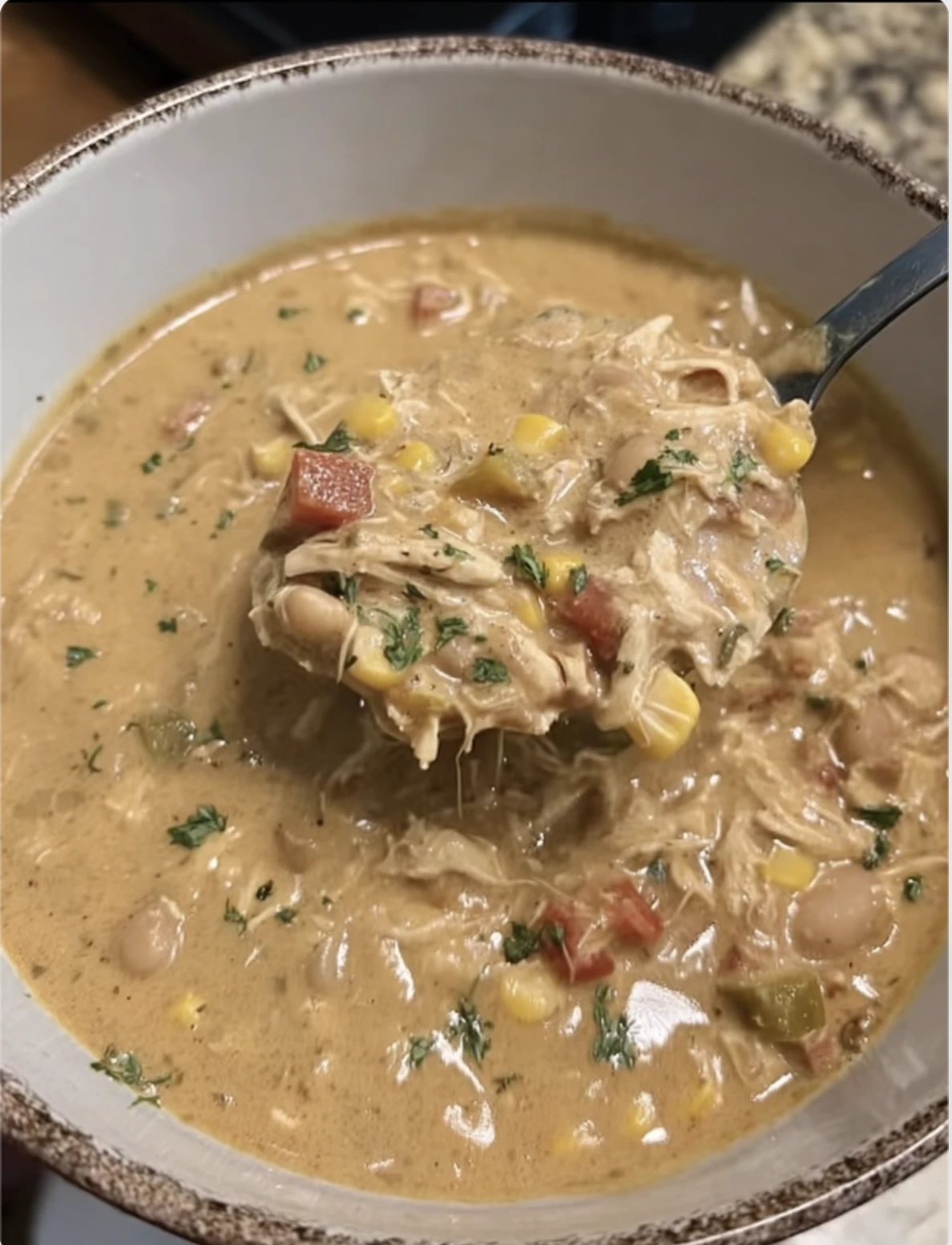 Cajun White Chicken Chili homemade