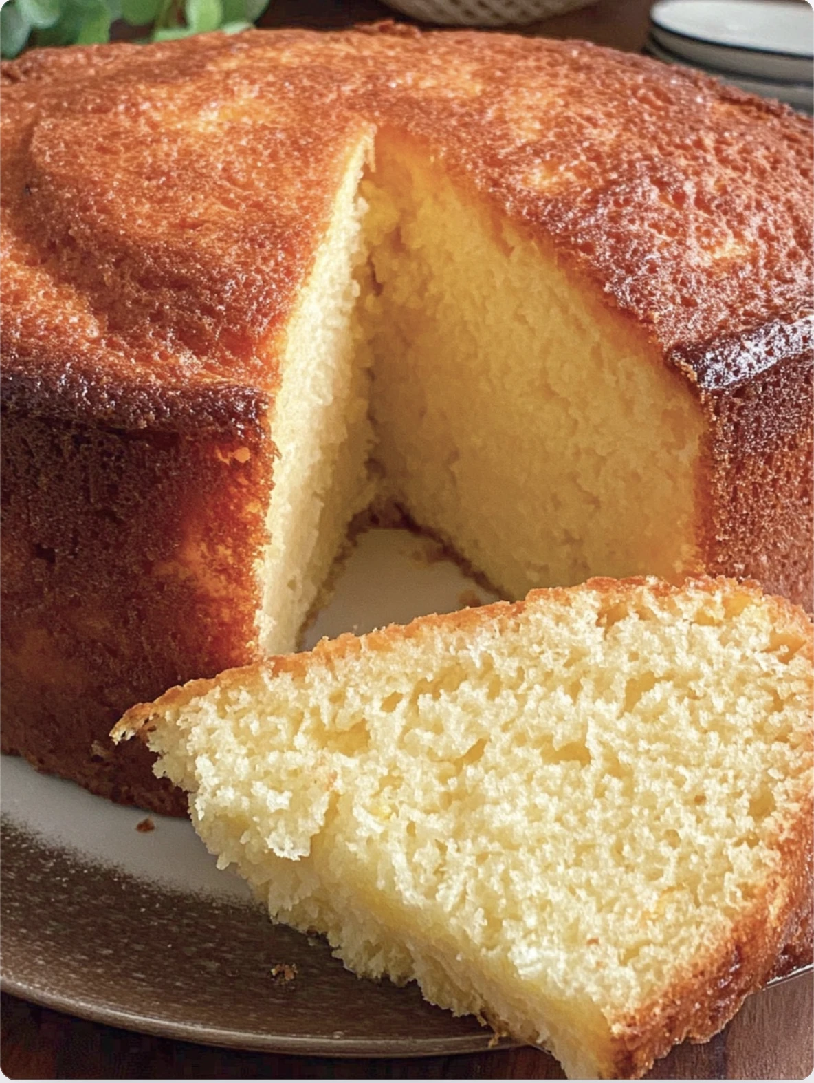 Yogurt and butter cake