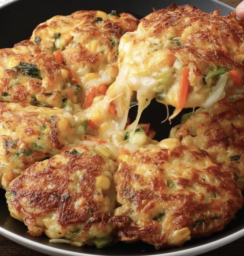 Cheesy Baked Chicken Fillet Rice Flour Veggies