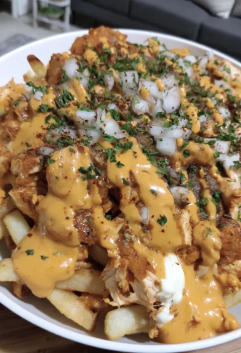 Cheesy Peri Chicken Loaded Fries