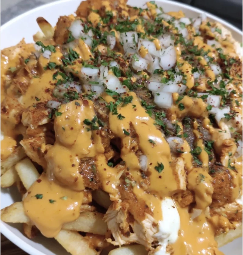 Cheesy Peri Chicken Loaded Fries